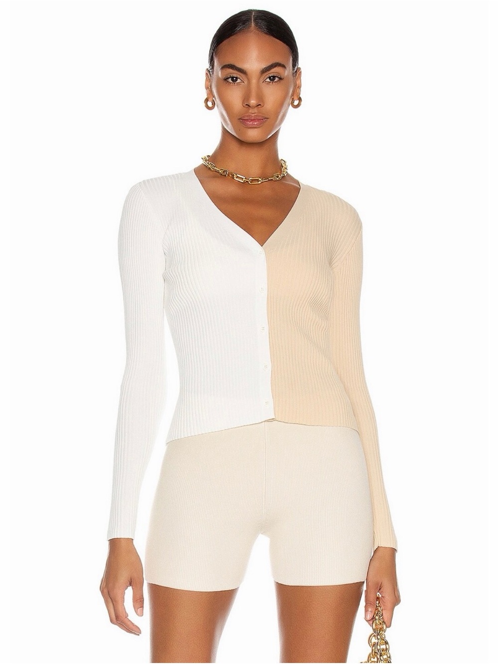 BNWOT Staud Shoko Colorblock Cardigan - Size Medium